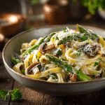 Best Asparagus Mushroom Pasta