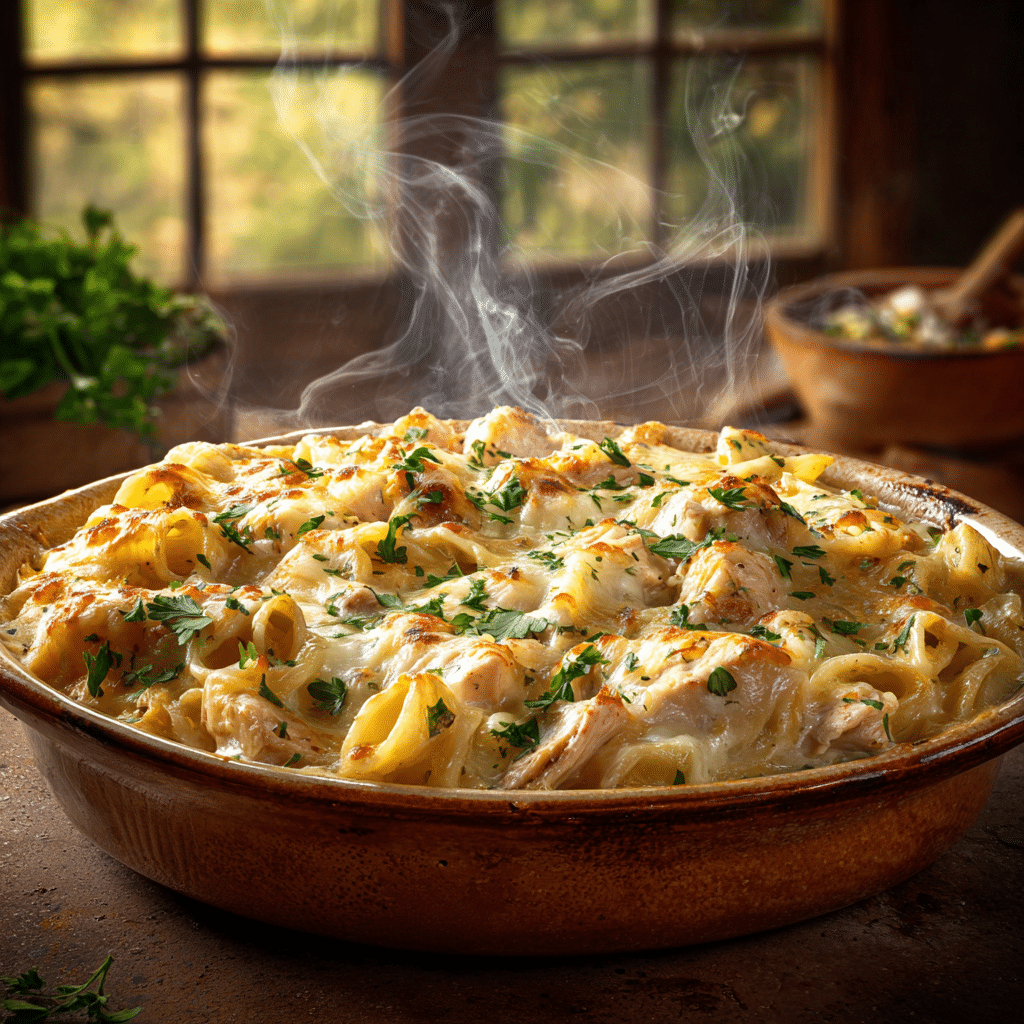 Chicken Alfredo Pasta Bake