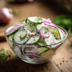 Cucumber Onion Dill Salad Fresh, Crisp, and Full of Flavor