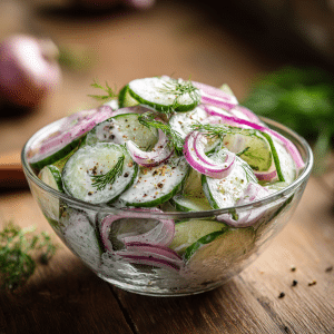 Cucumber Onion Dill Salad Fresh, Crisp, and Full of Flavor