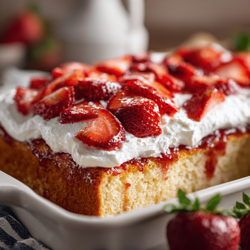 Classic Strawberry Jello Poke Cake