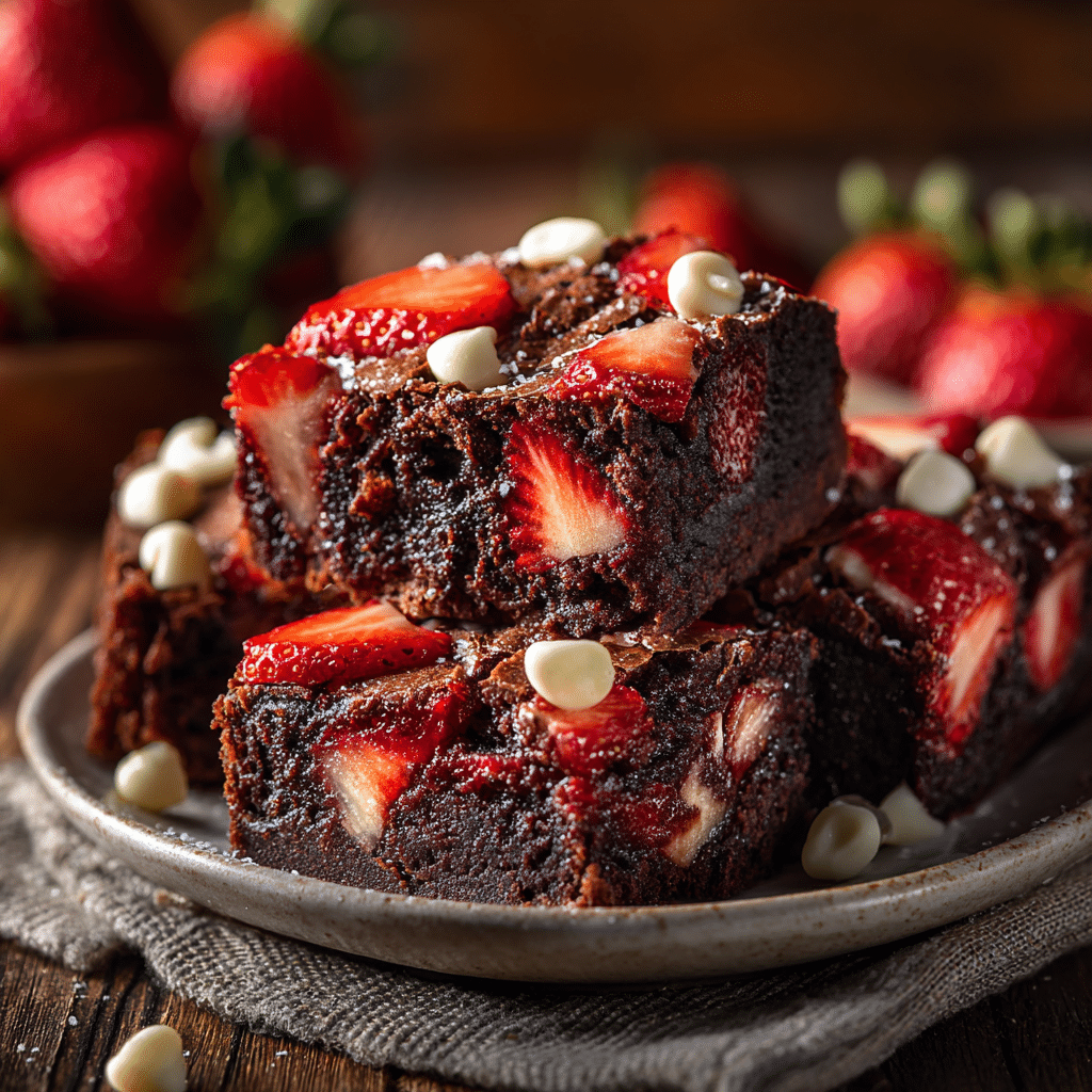 Fudgy Strawberry Bars