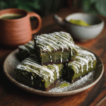 Matcha Brownies with White Chocolate