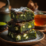 Fudgy Matcha White Chocolate Brownies
