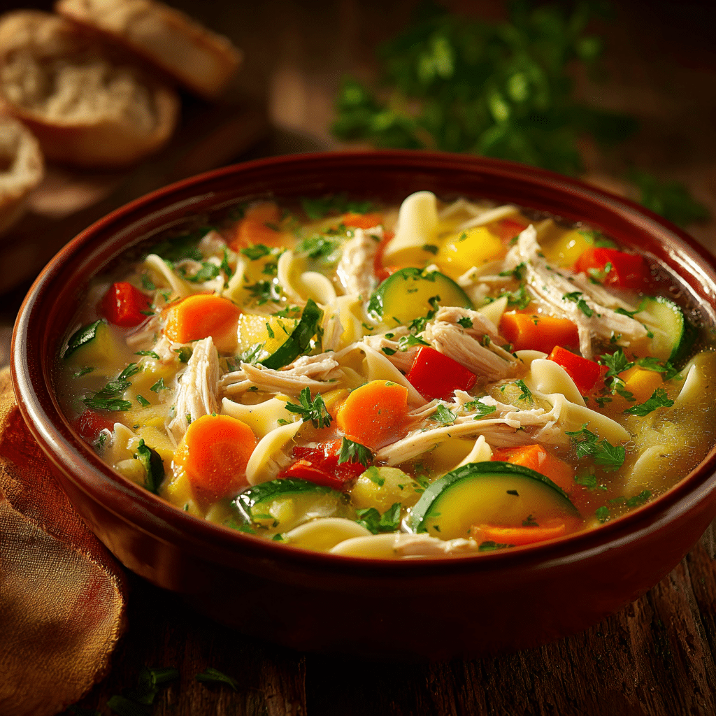 Chicken Noodle Soup with Vegetables