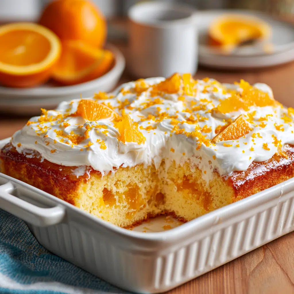 Orange Creamsicle Jello Poke Cake