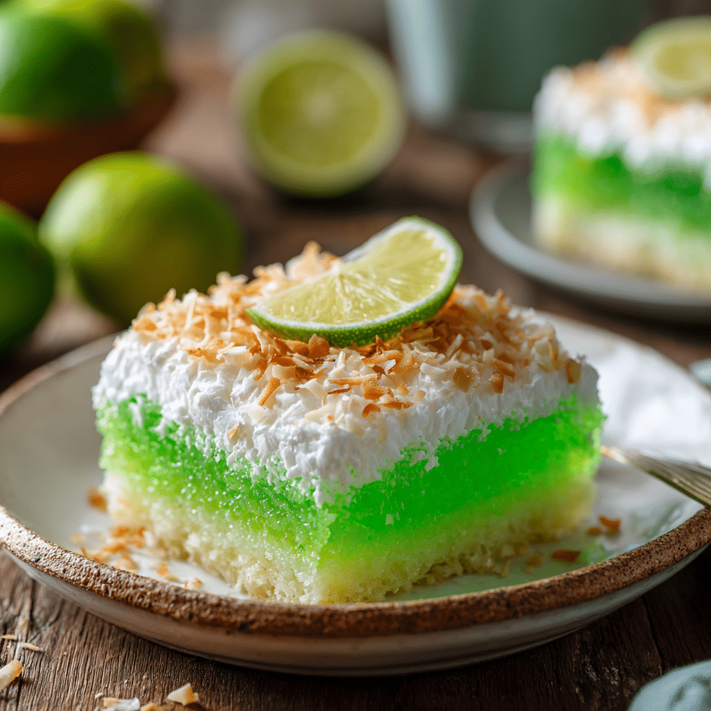 Lime Jello Poke Cake