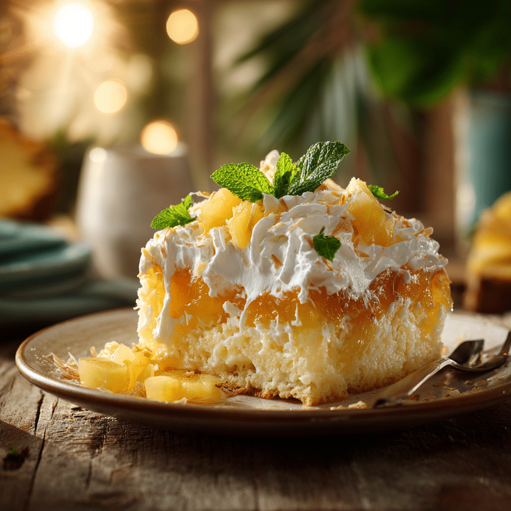 Pineapple Jello Poke Cake