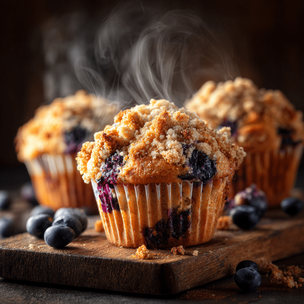Blueberry Muffins with Crumble
