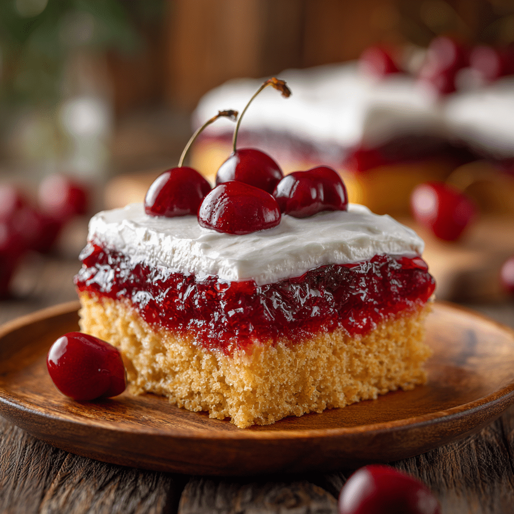 Cherry Jello Poke Cake