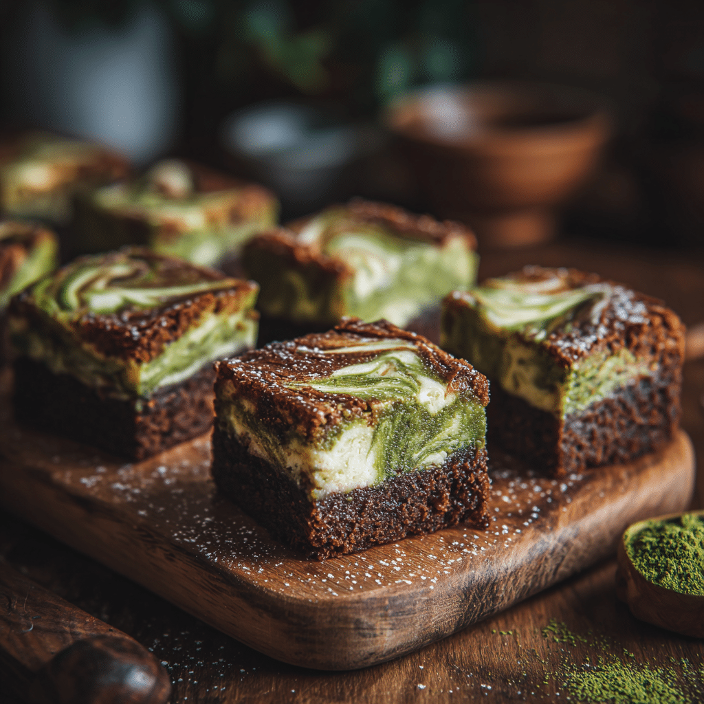 Matcha Cheesecake Brownies
