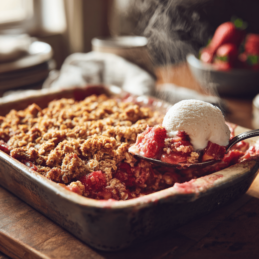 Easy Strawberry Rhubarb Crisp