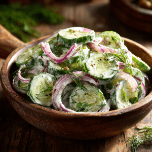 Homemade Cucumber Dill Salad