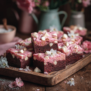 Pink Spring Brownies