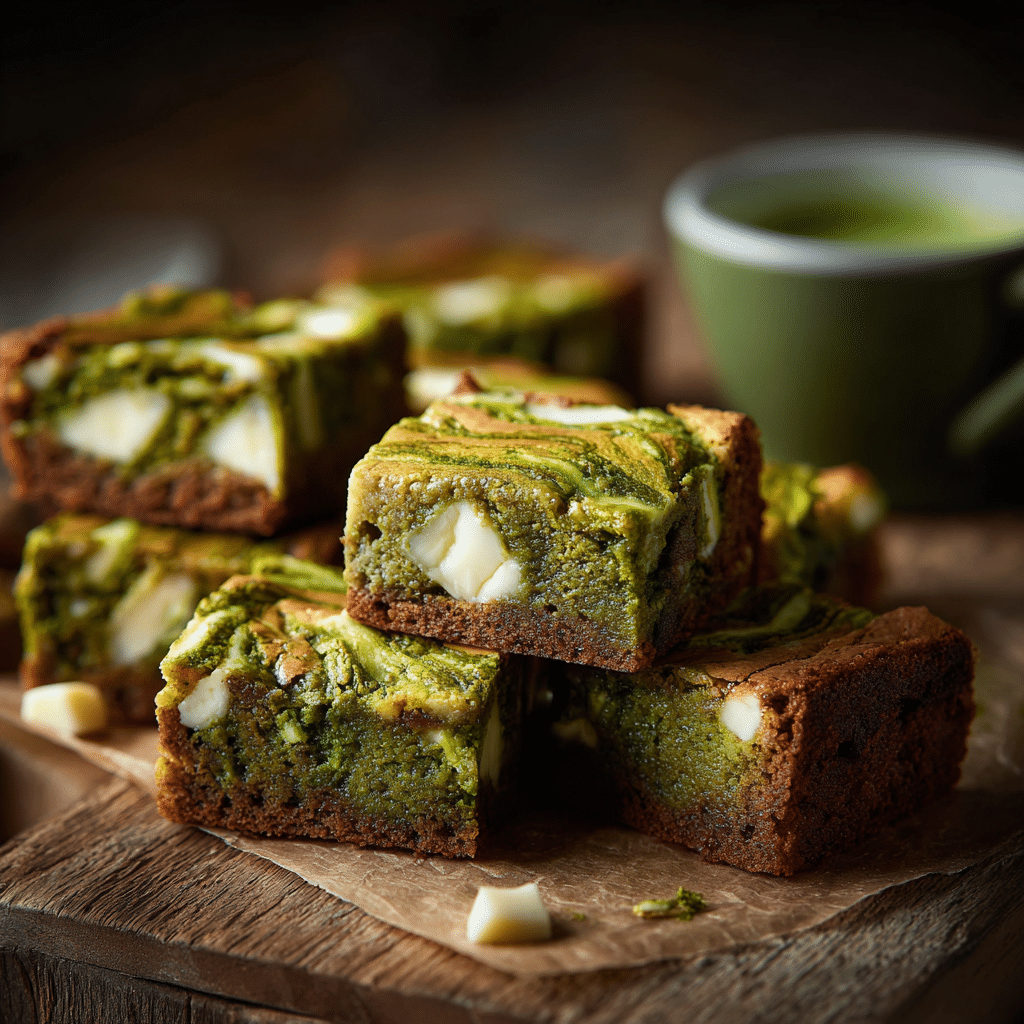 White Chocolate Matcha Brownies