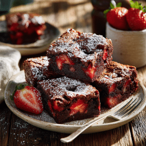 Easy Strawberry Brownies