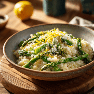 Healthy Lemon Asparagus Risotto