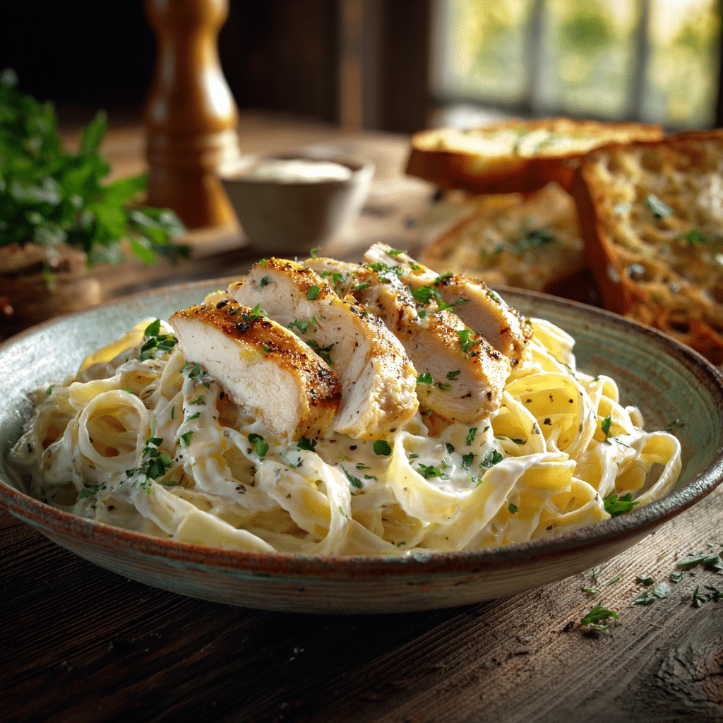 Homemade Chicken Alfredo Pasta