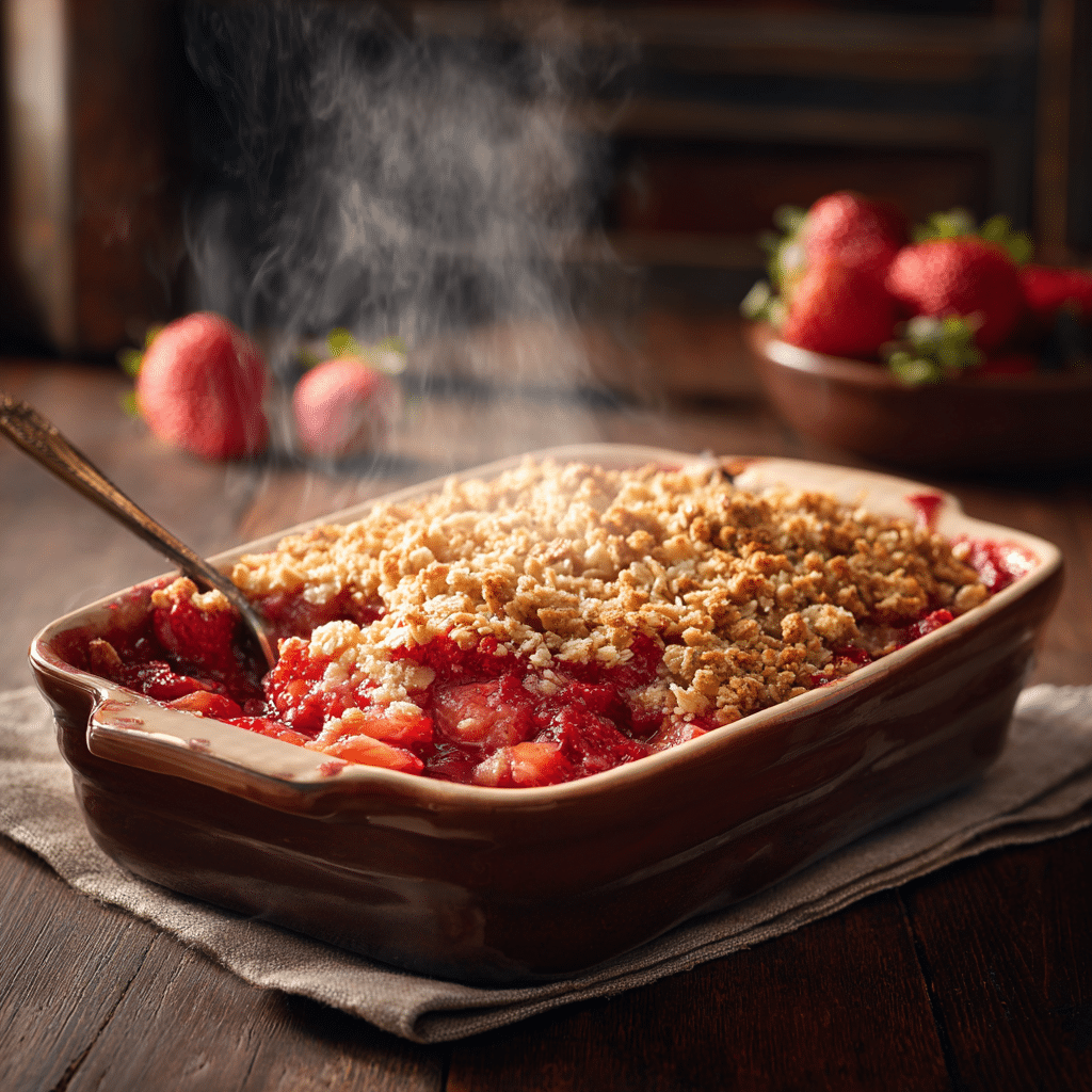 Homemade Strawberry Rhubarb Crisp