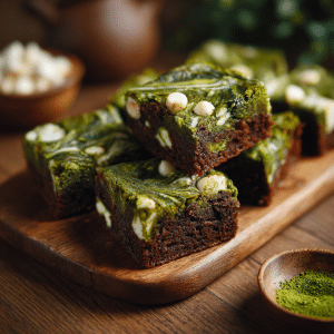 Matcha Mochi Brownies