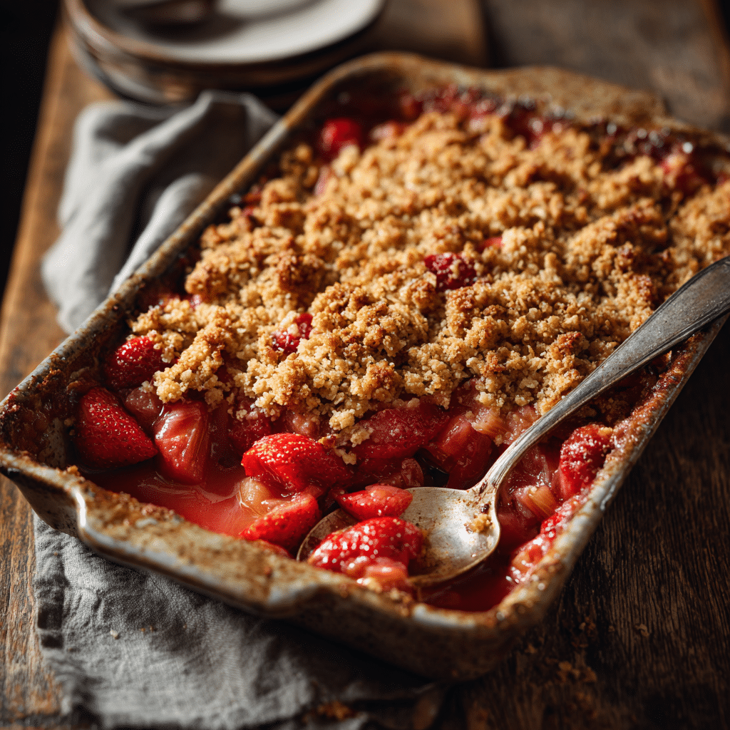 Simple Strawberry Rhubarb Crisp