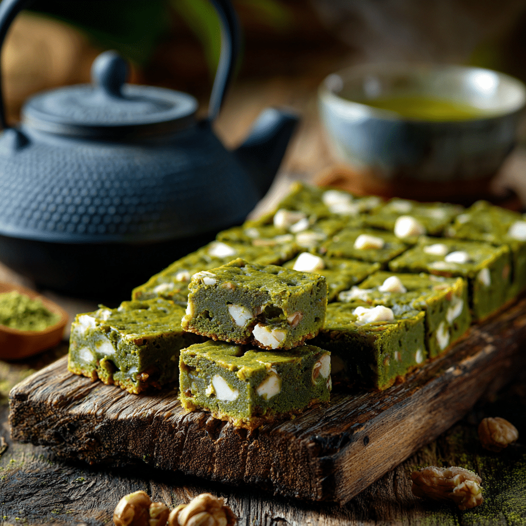 Soft Japanese Matcha Dessert Bars