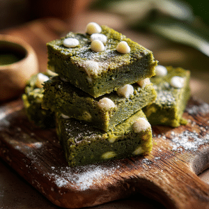 Soft and Chewy Matcha Brownies Green Tea