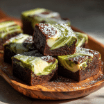Matcha Brownies with Cream Cheese