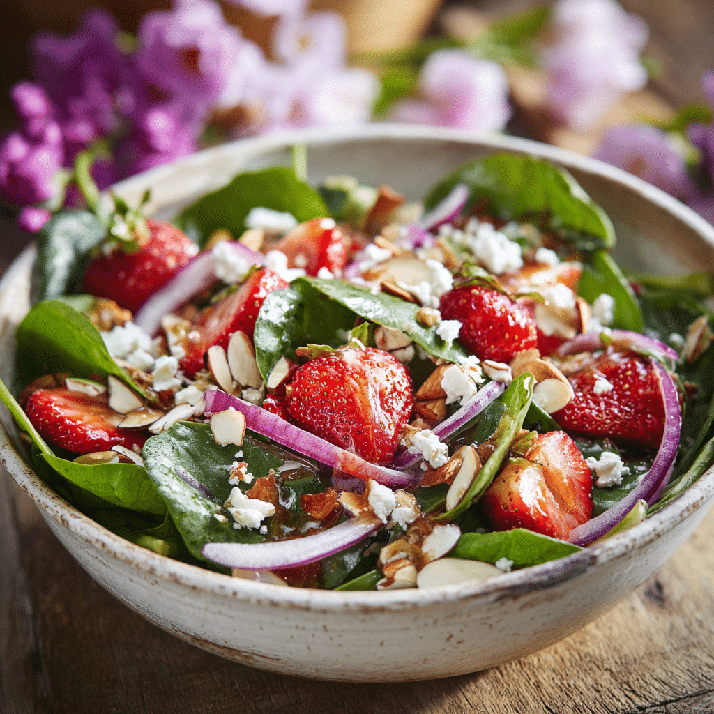 Healthy Strawberry Spinach Salad