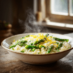 Lemon Asparagus Risotto with Parmesan