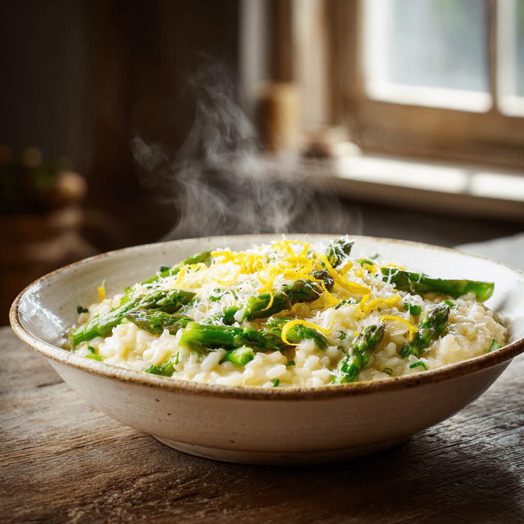 Lemon Asparagus Risotto with Parmesan