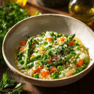 Simple Spring Vegetable Risotto