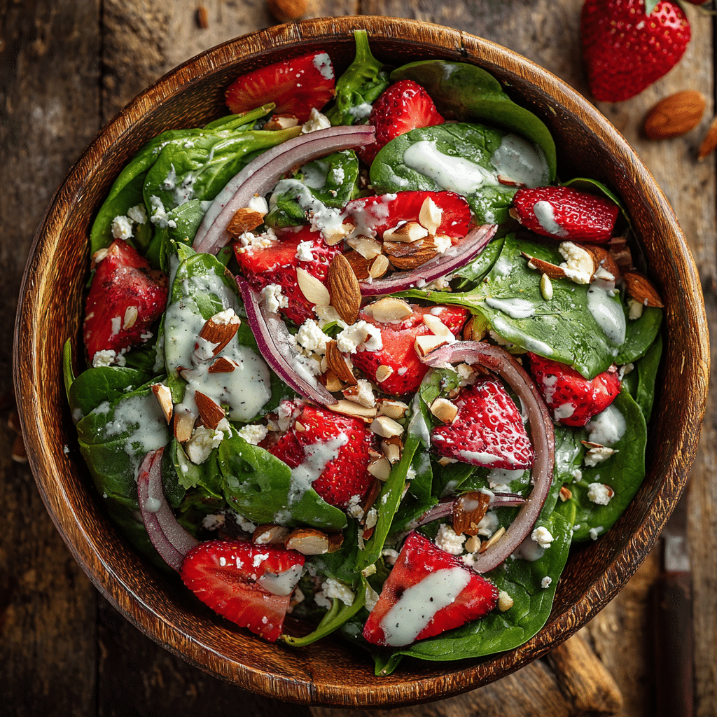 Easy Strawberry Spinach Salad