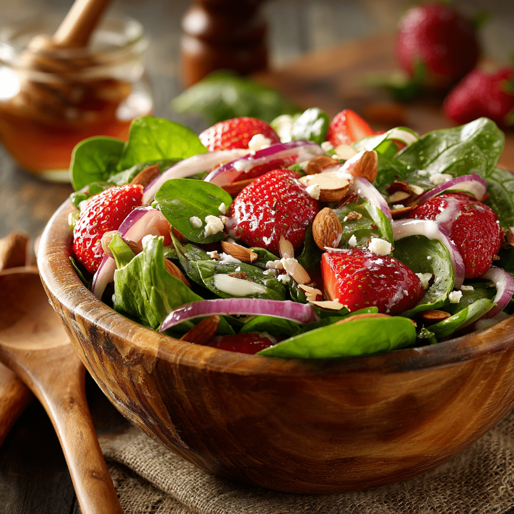 Healthy Strawberry Spinach Salad