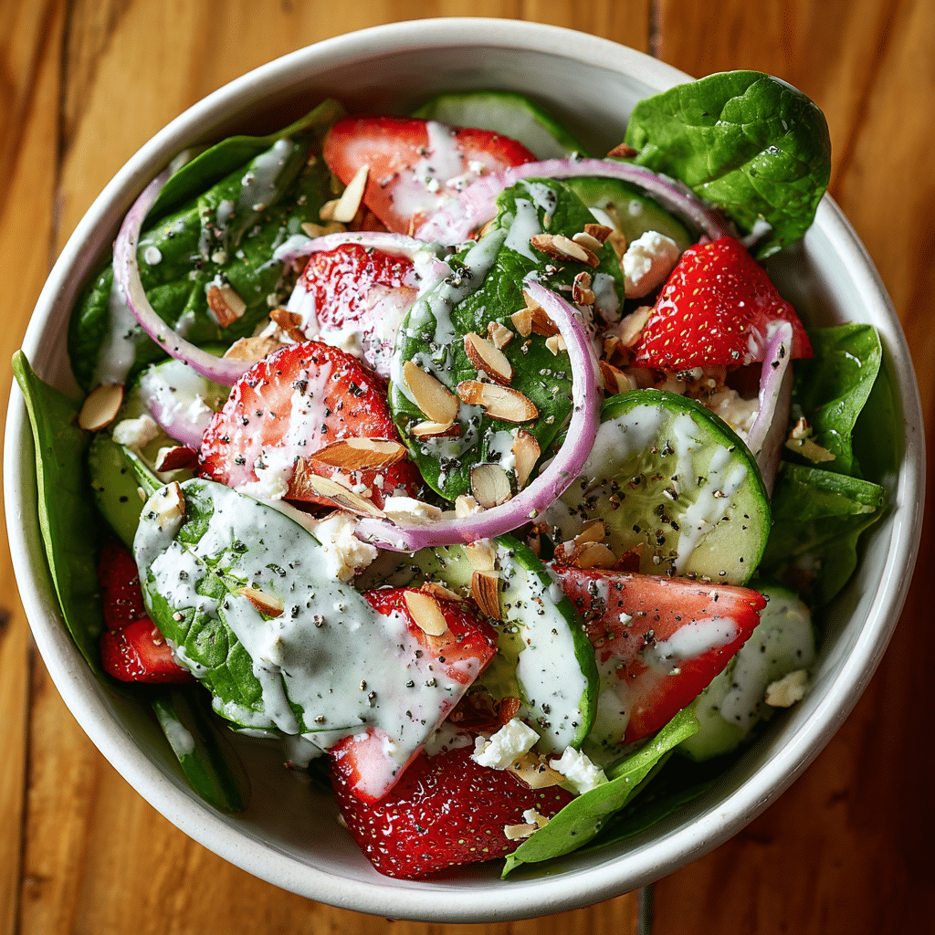 Spring Strawberry Spinach Salad