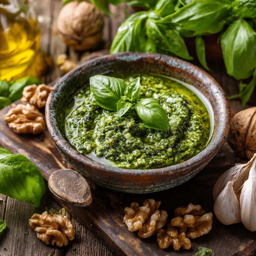 Basil and Walnut Pesto