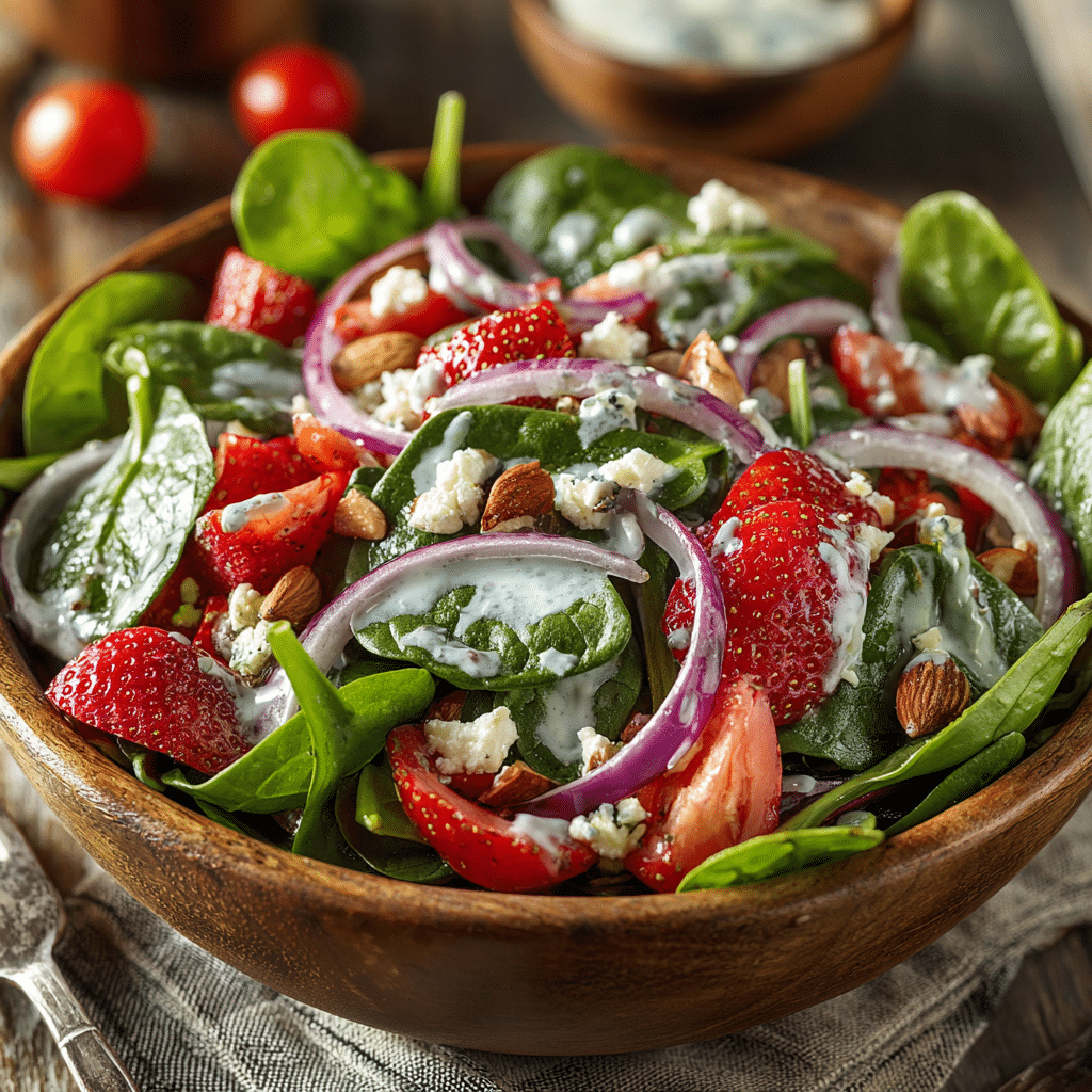 Fresh Strawberry Spinach Salad