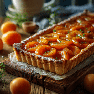 Apricot Tart with Puff Pastry Recipe