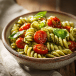 Pesto Pasta with Cherry Tomatoes