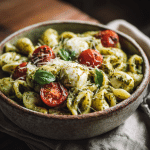Pesto Pasta with Mozzarella