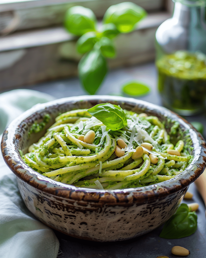 Quick Pesto Pasta