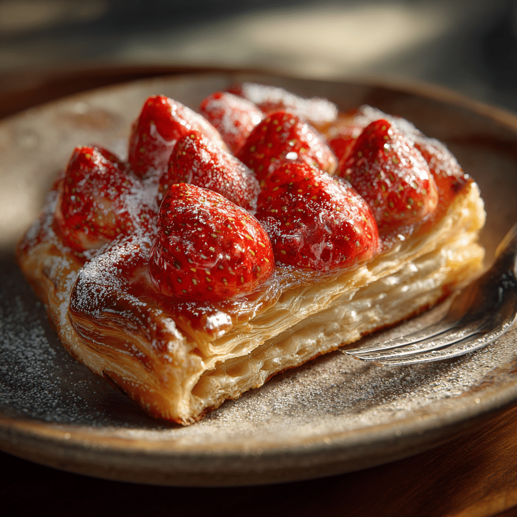 Strawberry Puff Pastry Tart