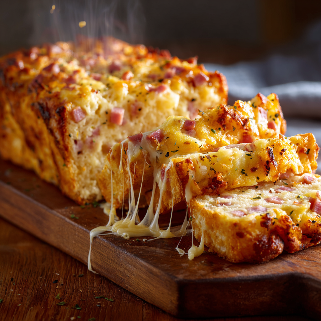 Ham and Cheese Savory Cake