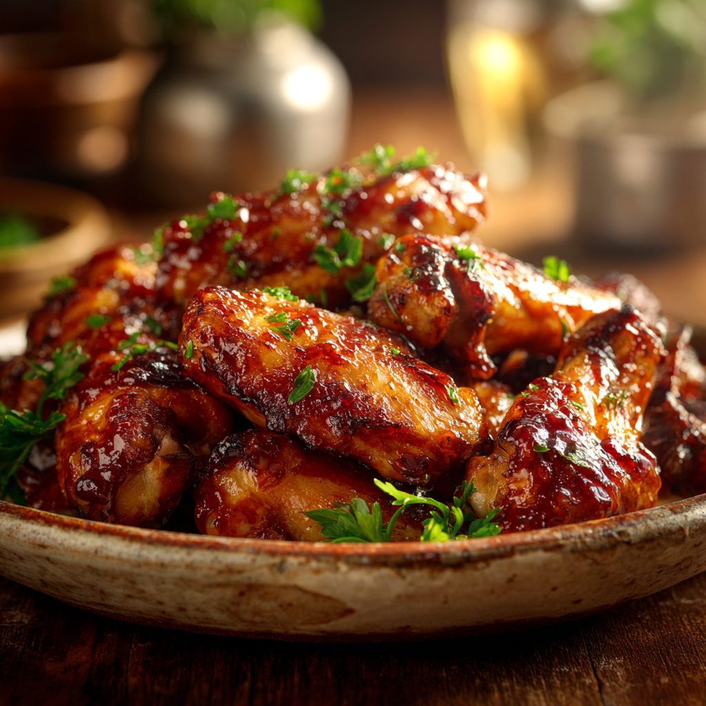 Honey BBQ Slow Cooker Chicken Wings
