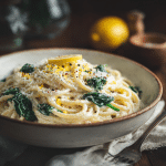 Lemon Pasta with Spinach Recipe