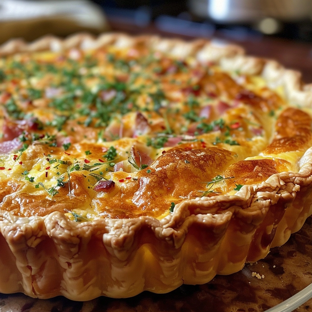 Classic Quiche Lorraine Without Ham or Alcohol