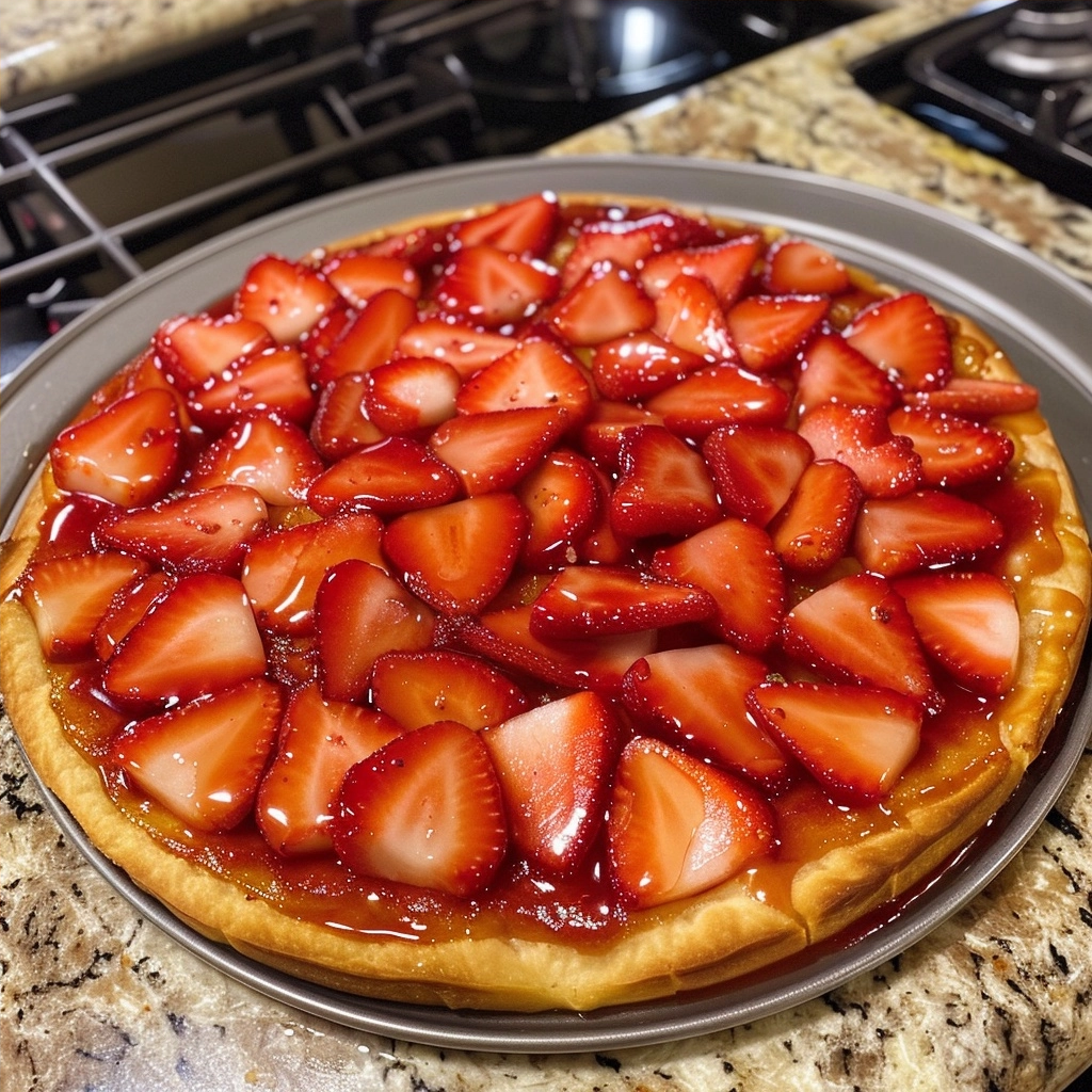 Glazed Strawberry Fruit Pizza