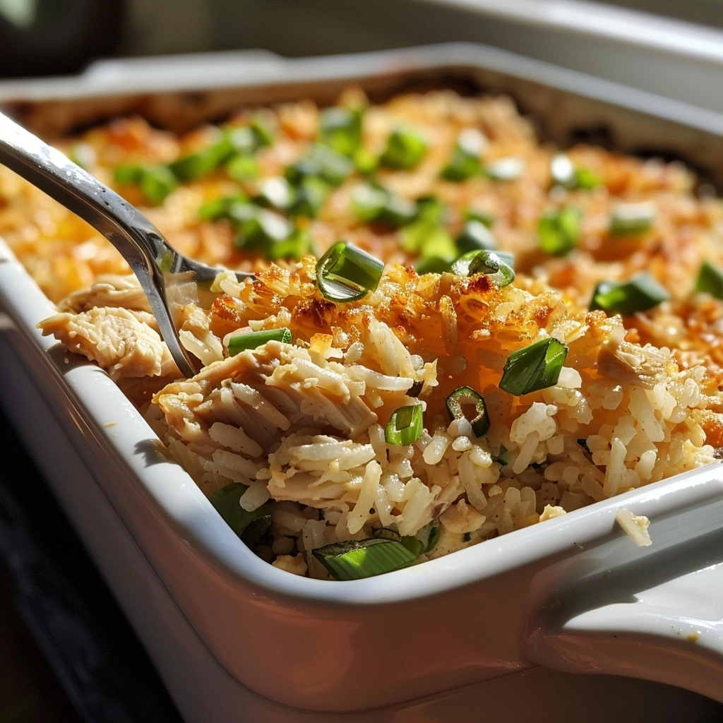 No Peek Chicken Rice Casserole
