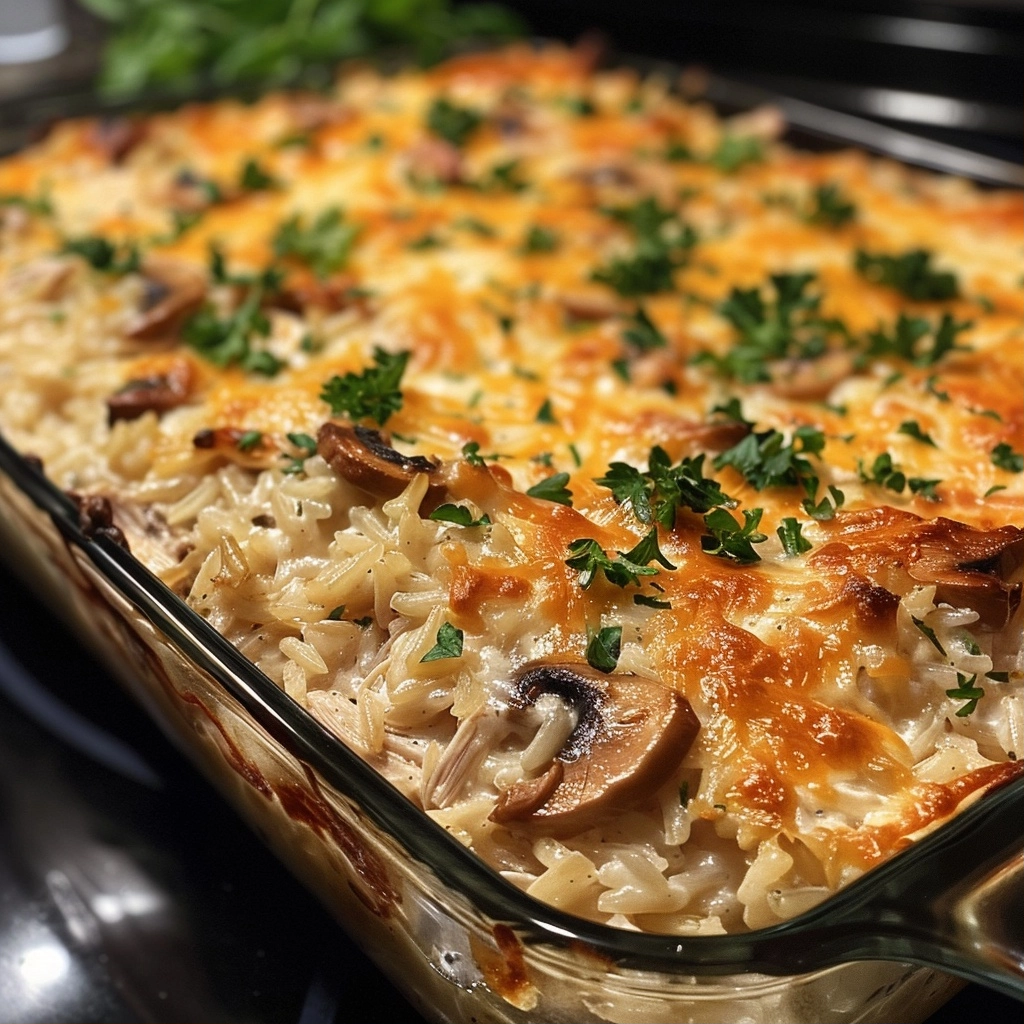 Rotisserie Chicken and Rice Casserole