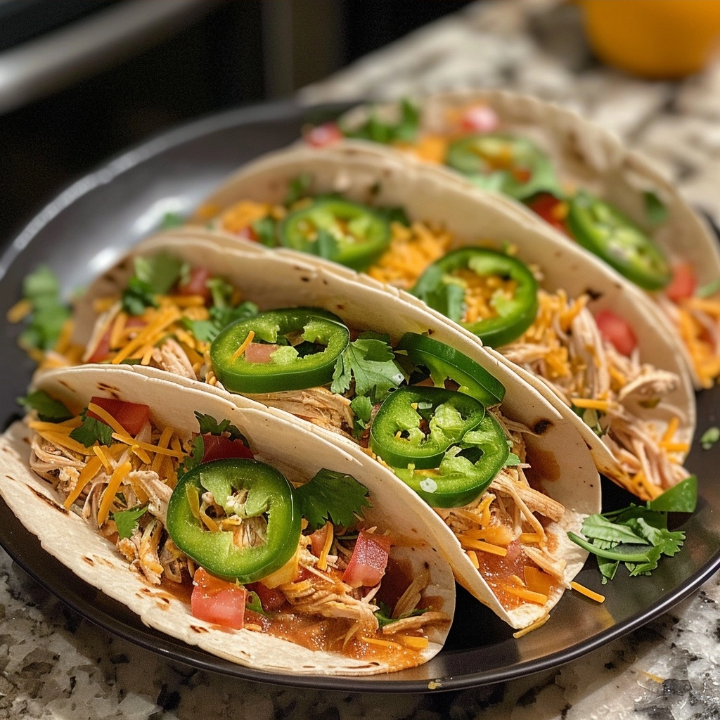 Crockpot Shredded Chicken Tacos Recipe